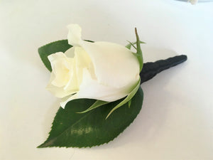 *Please call us to order* White Rose Buttonhole
